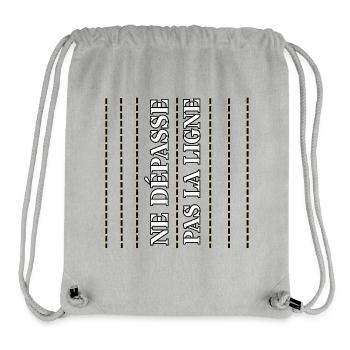 ÜBERSCHREITET DIE LINIE NICHT - Stanley/Stella recycelter Gym Bag - Grau meliert - Vorne