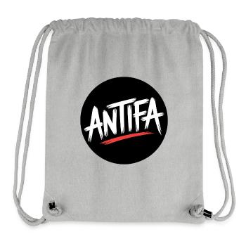 Antifa – Antifaschistisches Merch - Stanley/Stella recycelter Gym Bag - Grau meliert - Vorne