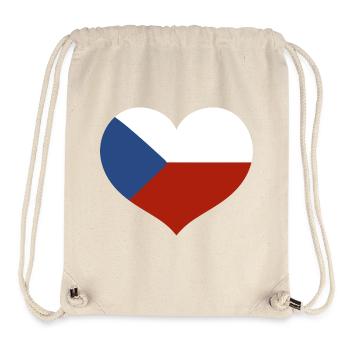 Tschechische Herzflagge - Stanley/Stella recycelter Gym Bag - Naturweiß - Vorne