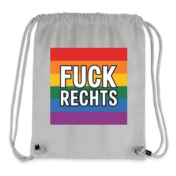 Fuck Rechts - Antifa Tee - Stanley/Stella recycelter Gym Bag - Grau meliert - Vorne