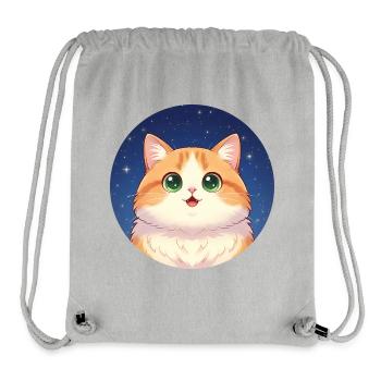Starry Night Kitten - Stanley/Stella Recycled Gym Bag - heather grey - Front