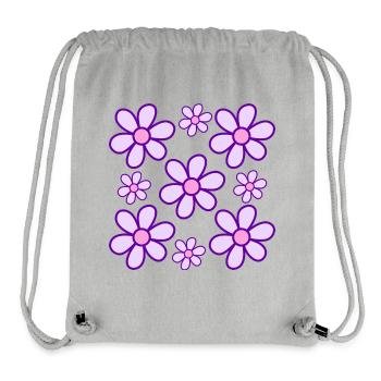 Abstrakte Blumen - Stanley/Stella recycelter Gym Bag - Grau meliert - Vorne