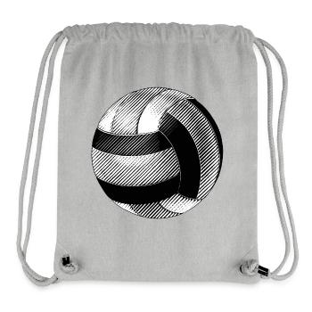 Volleyball Schwarz-Weiß-Zeichnung - Stanley/Stella recycelter Gym Bag - Grau meliert - Vorne