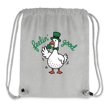 Lucky Duck Leprechaun Spirit - Stanley/Stella Recycled Gym Bag - heather grey - Front