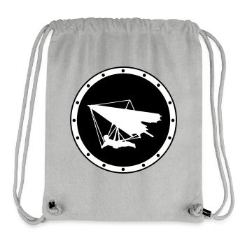 Minimalistisches Ring-Delta-Flügelabzeichen - Stanley/Stella recycelter Gym Bag - Grau meliert - Vorne
