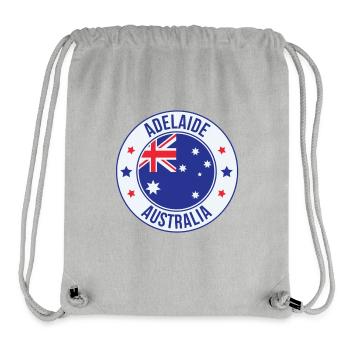 Adelaide Australia Round Emblem - Stanley/Stella Recycled Gym Bag - heather grey - Front