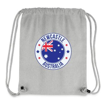 Newcastle Australia Badge Emblem - Stanley/Stella Recycled Gym Bag - heather grey - Front