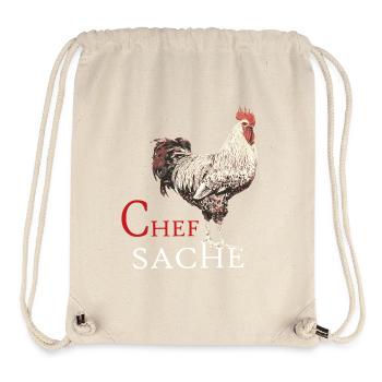 Fans de poulet - Coq - Coq - Chefsache - Chef - Sac à cordon recyclé Stanley/Stella - blanc naturel - Devant