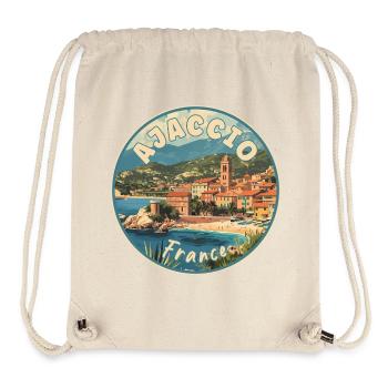 Explore Ajaccio In France Mediterranean Paradise - Stanley/Stella Recycled Gym Bag - natural - Front