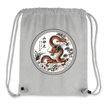 Chinesischer Drache - Stanley/Stella recycelter Gym Bag - Grau meliert - Vorne