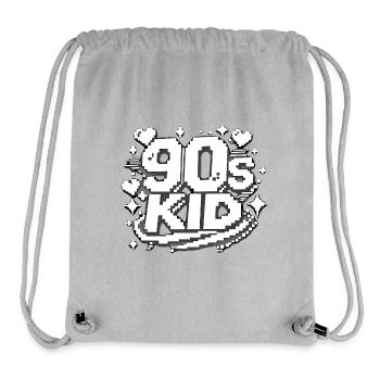 Kid Pixel Design des années 90 - Sac à cordon recyclé Stanley/Stella - gris chiné - Devant