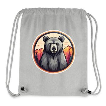 Dawn Mountain Bear - Stanley/Stella Recycled Gym Bag - heather grey - Front