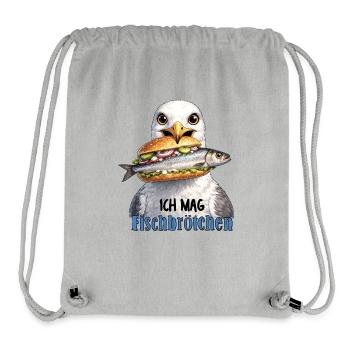 Ich mag Fischbrötchen - Stanley/Stella recycelter Gym Bag - Grau meliert - Vorne