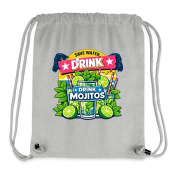 Spar das Wasser, trink Mojitos - Stanley/Stella recycelter Gym Bag - Grau meliert - Vorne