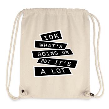 Idk What's Going On But It's A Lot Overwhelmed - Stanley/Stella Recycled Gym Bag - natural - Front