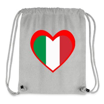 Italia Cuore – Amore per l'Italia - Stanley/Stella Recycled Gym Bag - heather grey - Front