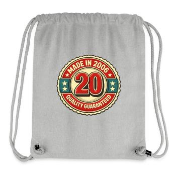 20. Geburtstag 2006 - Stanley/Stella recycelter Gym Bag - Grau meliert - Vorne