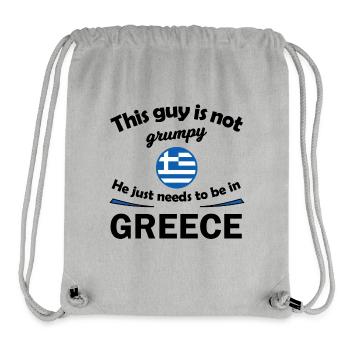Supporters de Grèce - Sac à cordon recyclé Stanley/Stella - gris chiné - Devant