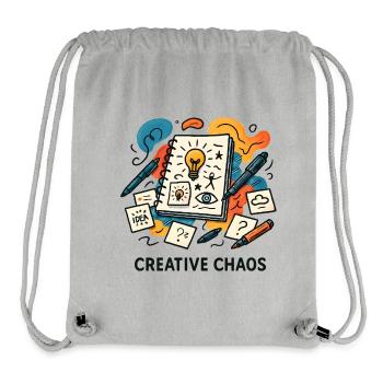 Creative Chaos Journal relié - Sac à cordon recyclé Stanley/Stella - gris chiné - Devant