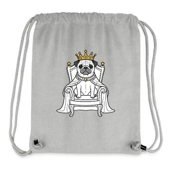 Königlicher Mops auf Thron - Stanley/Stella recycelter Gym Bag - Grau meliert - Vorne