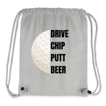 Drive Chip Putt Beer – Golf Slogan - Stanley/Stella Recycled Gym Bag - heather grey - Front