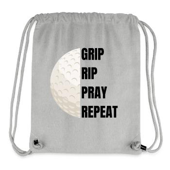 Grip Rip Pray Repeat – Golf Slogan - Stanley/Stella Recycled Gym Bag - heather grey - Front