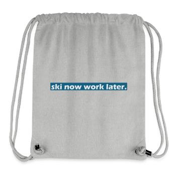 ski now - Stanley/Stella Recycled Gym Bag - heather grey - Front