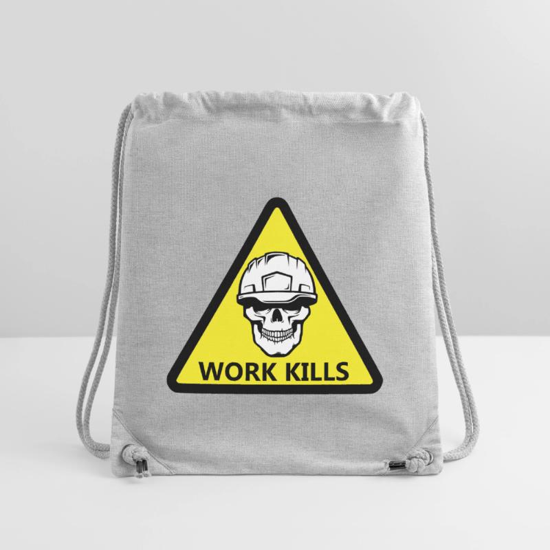 Danger Work, Kill Schild mit behelmtem Totenkopf Stanley/Stella recycelter Gym Bag