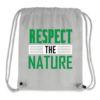 Respectez la nature - Sac à cordon recyclé Stanley/Stella - gris chiné - Devant