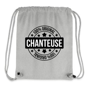 Sänger – Gesang – Lied - Stanley/Stella recycelter Gym Bag - Grau meliert - Vorne