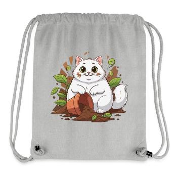 Garden cat in a pot adventure - Stanley/Stella Recycled Gym Bag - heather grey - Front