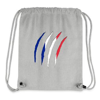 French Flag, France - Stanley/Stella Recycled Gym Bag - heather grey - Front