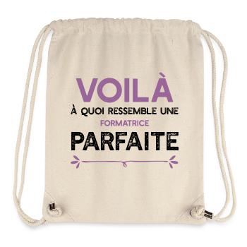 Une Formatrice parfaite cadeau - Sac à cordon recyclé Stanley/Stella - blanc naturel - Devant