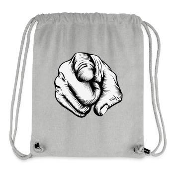 Index finger points at you - Stanley/Stella Recycled Gym Bag - heather grey - Front