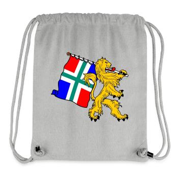Löwe mit Flagge Groningen - Stanley/Stella recycelter Gym Bag - Grau meliert - Vorne