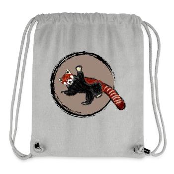 Roter Panda / Red Panda Design I - Stanley/Stella recycelter Gym Bag - Grau meliert - Vorne