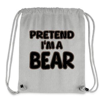 Pretend I'm a Bear - Lustiges Bären Kostüm - Stanley/Stella recycelter Gym Bag - Grau meliert - Vorne