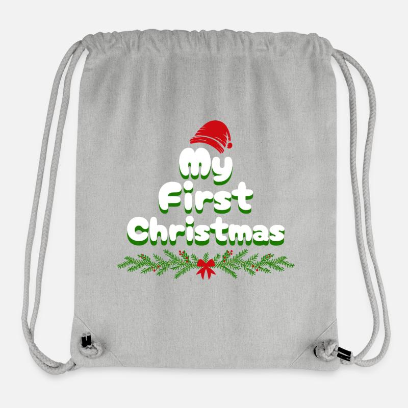 Mein Erstes Weihnachten Mon premier Noël - Sac à cordon recyclé Stanley/Stella - gris chiné