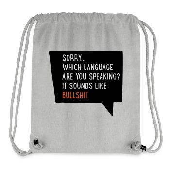 2541614 16060894 bullshit - Stanley/Stella Recycled Gym Bag - heather grey - Front