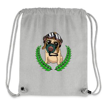Dog Pilot Pilot Helmet Pilots Fly Air Force - Stanley/Stella Recycled Gym Bag - heather grey - Front