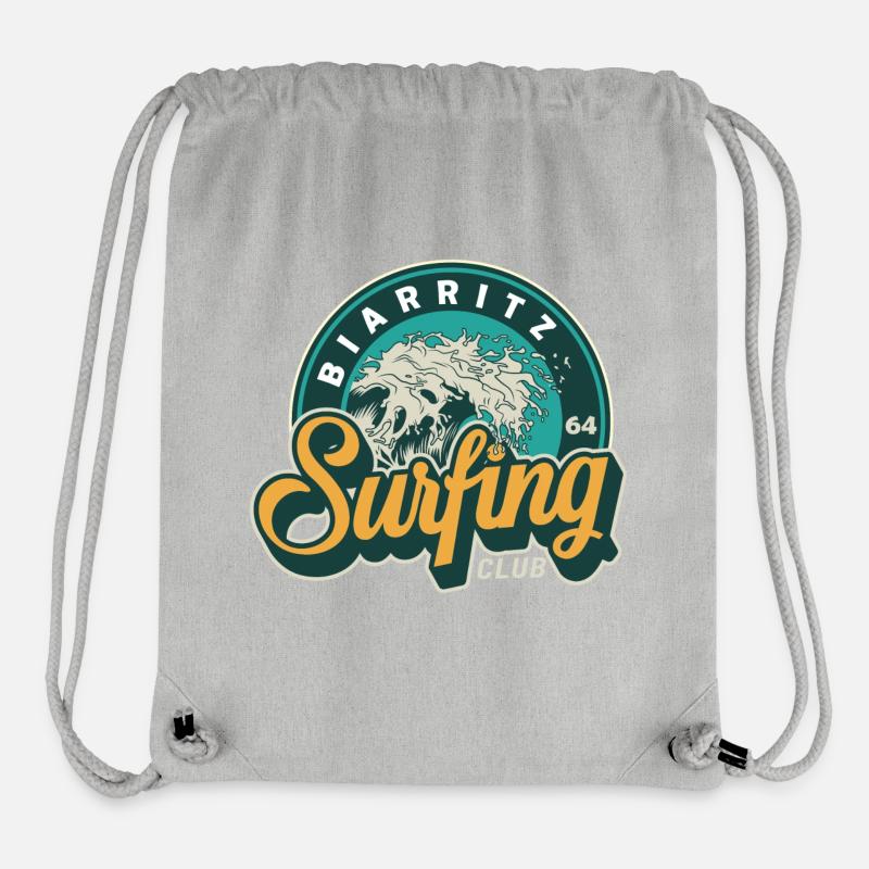 Biarritz Surfing Club - Sac à cordon recyclé Stanley/Stella - gris chiné