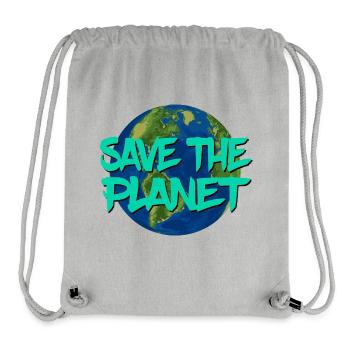 Save the Planet - Stanley/Stella recycelter Gym Bag - Grau meliert - Vorne