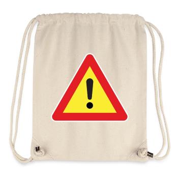 Attention! Beware Sign - Stanley/Stella Recycled Gym Bag - natural - Front