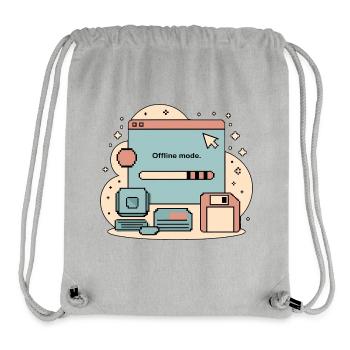Internet rétro mode hors ligne - Sac à cordon recyclé Stanley/Stella - gris chiné - Devant