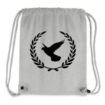 Brieftaube im Lorbeerkranz - Stanley/Stella recycelter Gym Bag - Grau meliert - Vorne