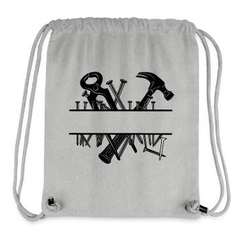 Carpenter Logo Nägel - Stanley/Stella recycelter Gym Bag - Grau meliert - Vorne