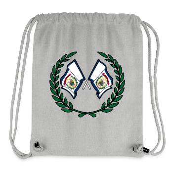 Flaggen USA West Virginia im Lorbeerkranz - Stanley/Stella recycelter Gym Bag - Grau meliert - Vorne