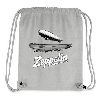 Zeppelin Airship Retro Vintage - Stanley/Stella Recycled Gym Bag - heather grey - Front