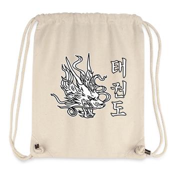 Taekwondo Dragon – Asian martial arts design - Stanley/Stella Recycled Gym Bag - natural - Front