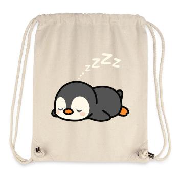 Mignonne sieste de pingouin - Sac à cordon recyclé Stanley/Stella - blanc naturel - Devant